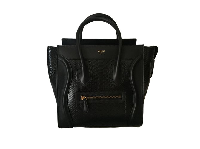 Céline Micro luggage Black Exotic leather  ref.61221
