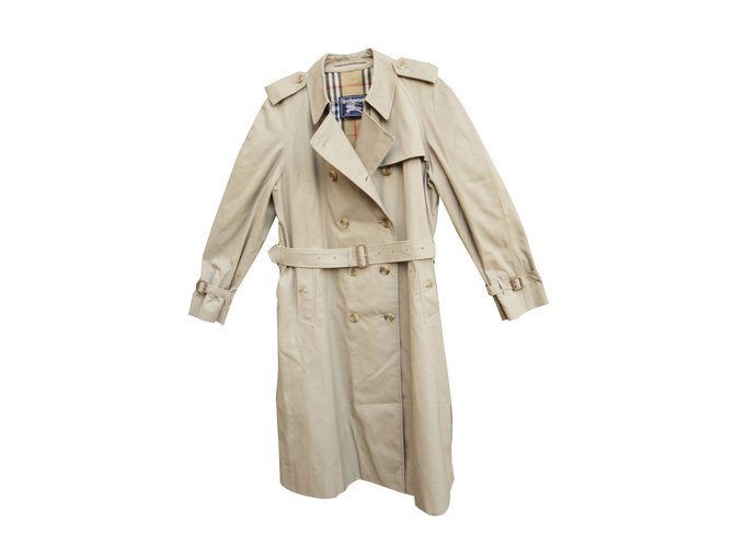 Burberry Trench coats Beige Cotton Polyester  ref.61224