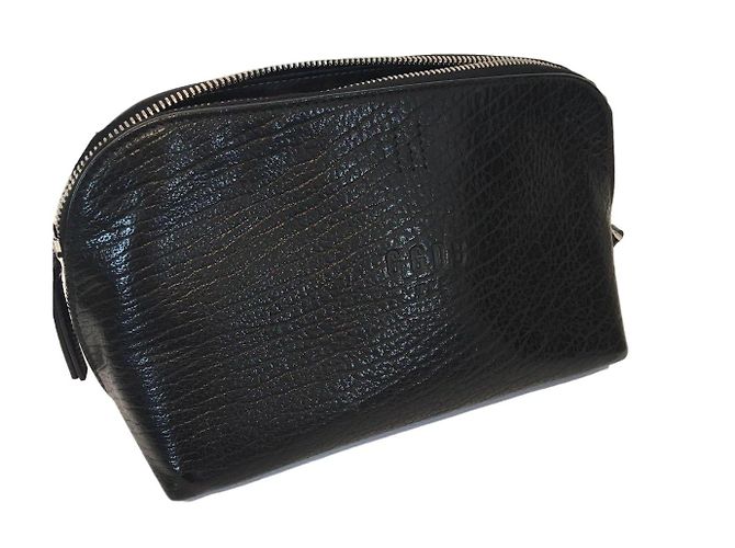 Neceser Golden Goose de cuero negro