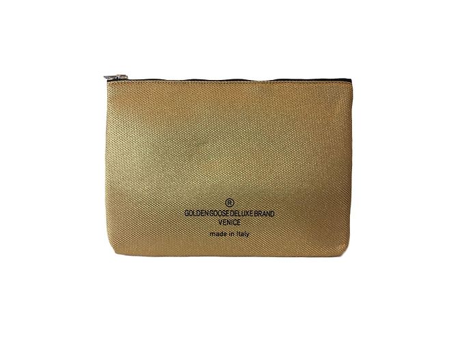 Golden Goose iPad case golden polyester