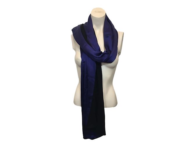 Pierre Louis Mascia Cachecol Preto Azul marinho