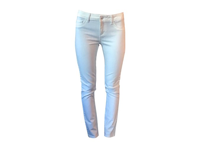 Autre Marque Jeans Bianco Cotone Poliestere  ref.61286