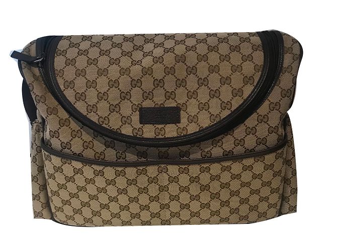 Bolsa de fraldas Gucci Marrom de Tecido