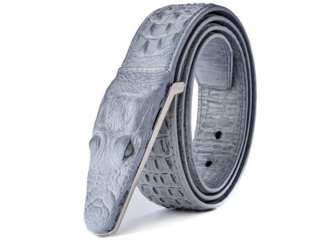 inconnue Belts Grey Leather  ref.61384
