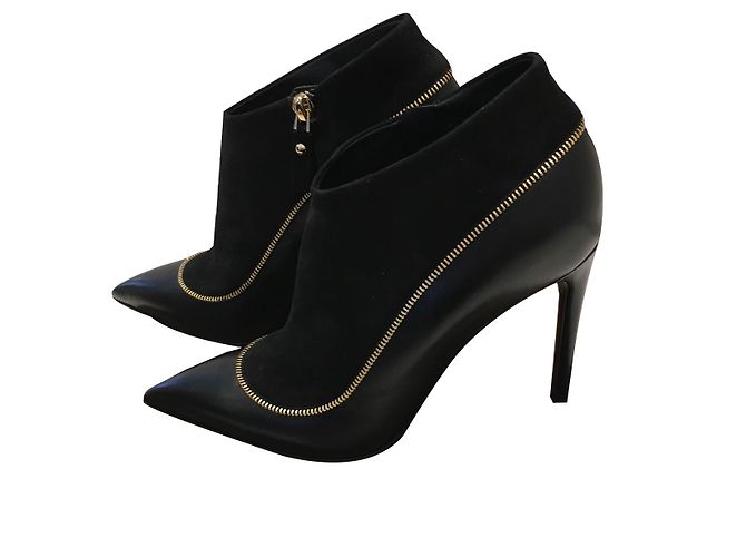 Stivaletti Louis Vuitton in pelle nera 36,5 Nero