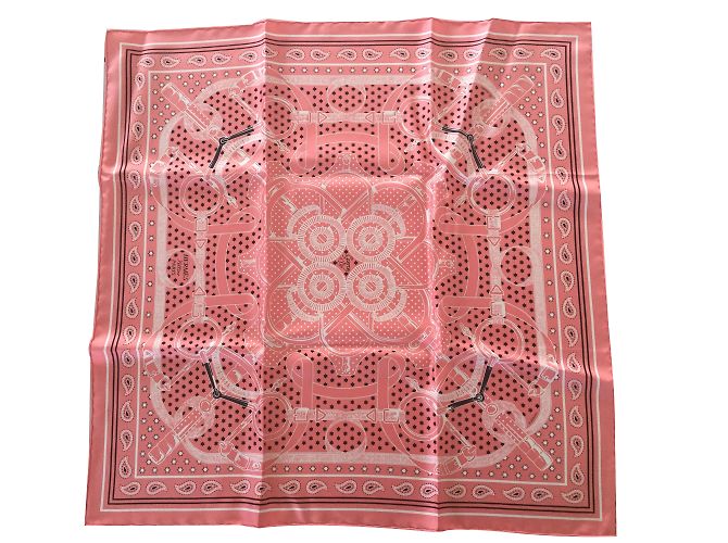 Sciarpa di seta Hermès Square Spur Rosa