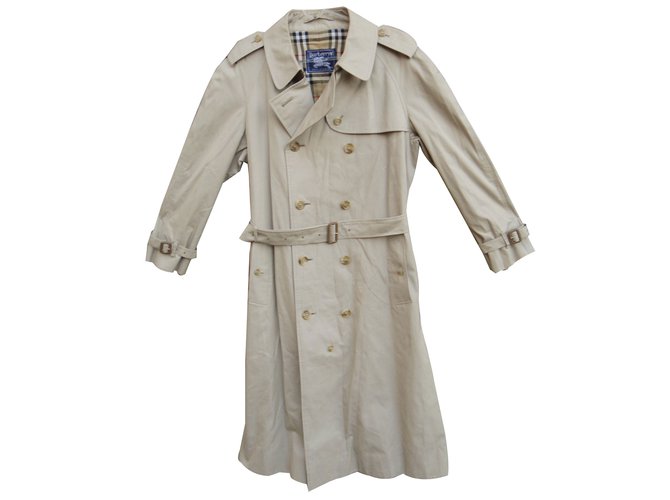 Burberry Trench coats Beige Cotton Polyester  ref.61467