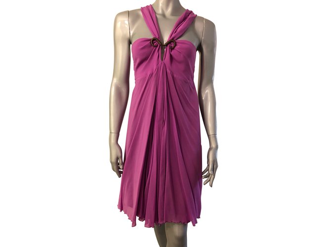 Just Cavalli Dresses Pink Silk  ref.61554