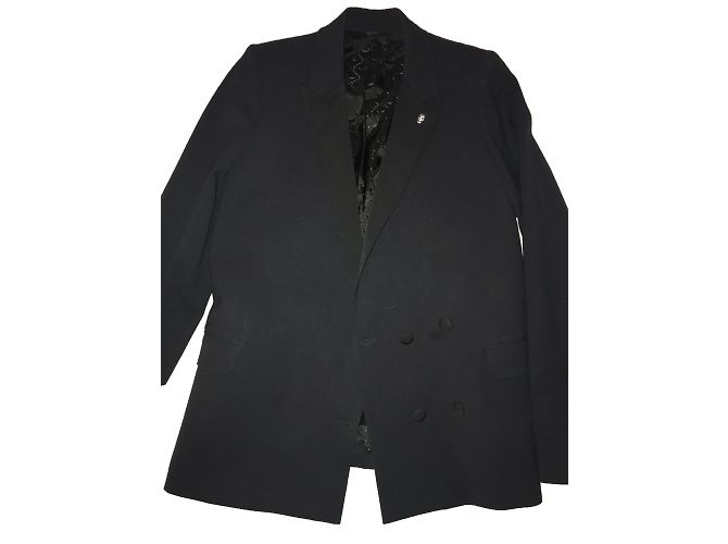 Giacca crossover nera in lana Zadig & Voltaire Nero
