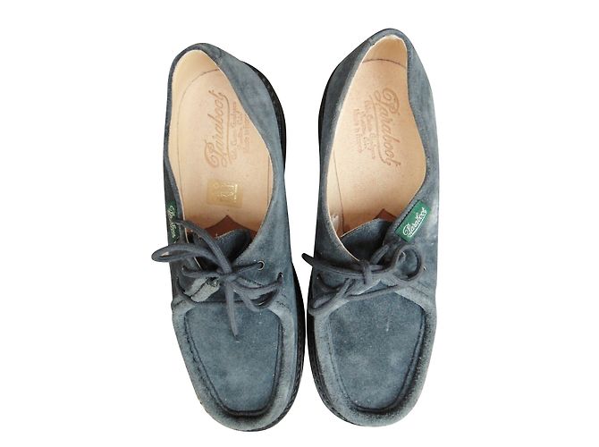 Derbies Paraboot en daim bleu