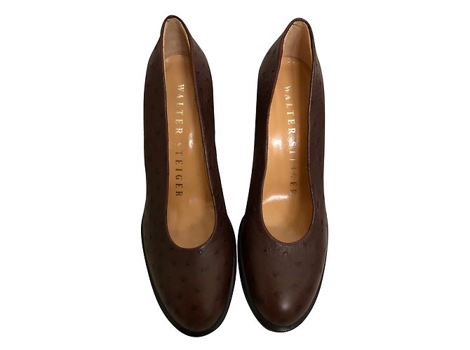 Décolleté Walter Steiger Pelle di struzzo Marrone