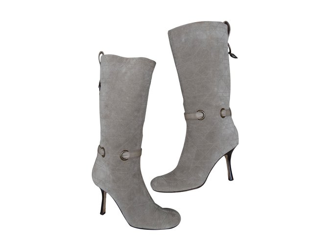 Dior Boots Beige Leather  ref.61692
