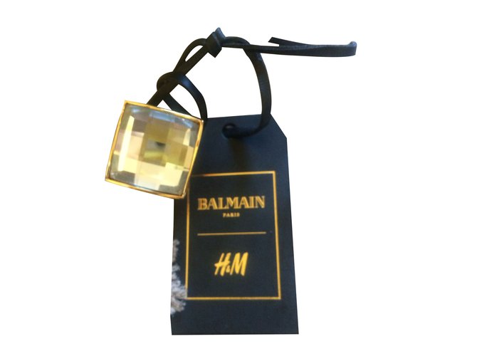 Balmain pour H&M Bague miroir Balmain xHm Doré  ref.61738