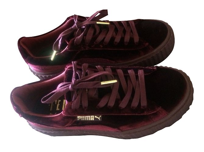 Autre Marque Fenty Puma Creepers Sneaker Samt Bordeaux