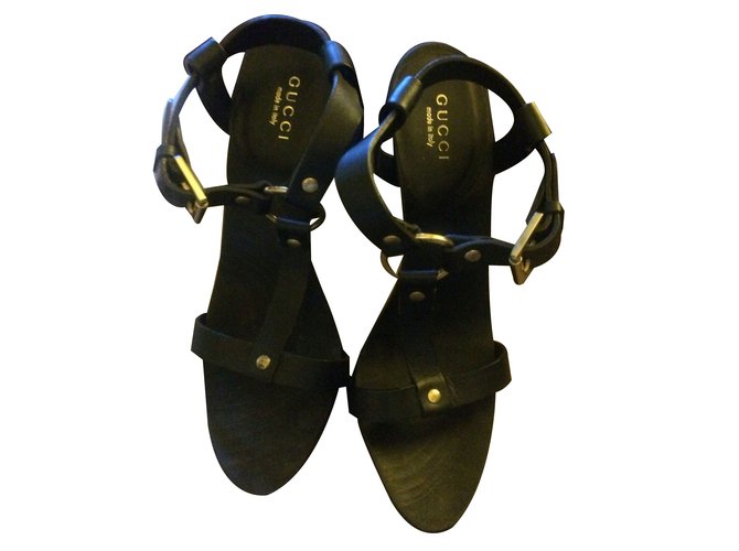 Gucci sandali Nero Pelle  ref.61767