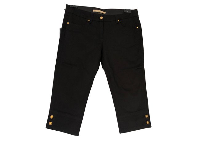 Roberto Cavalli Pants, leggings Black Cotton  ref.61776