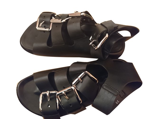 Alexander Wang Sandals Black Leather  ref.61802