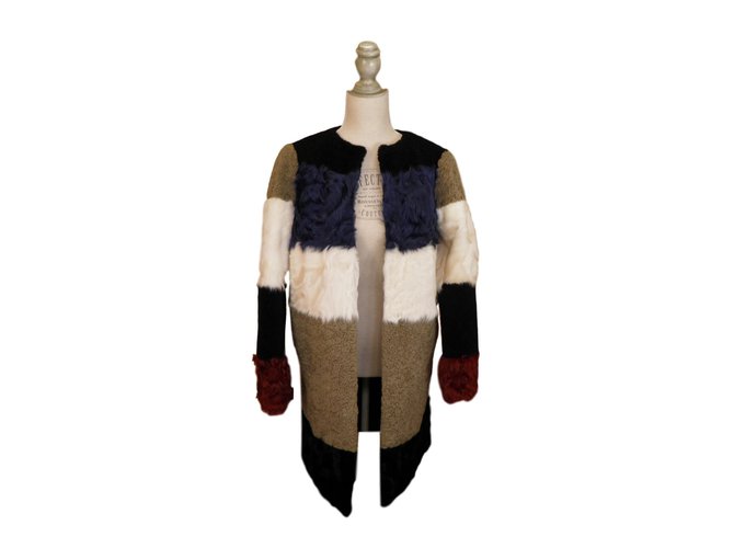 Zara Coats, Outerwear Multiple colors Fur  ref.61845