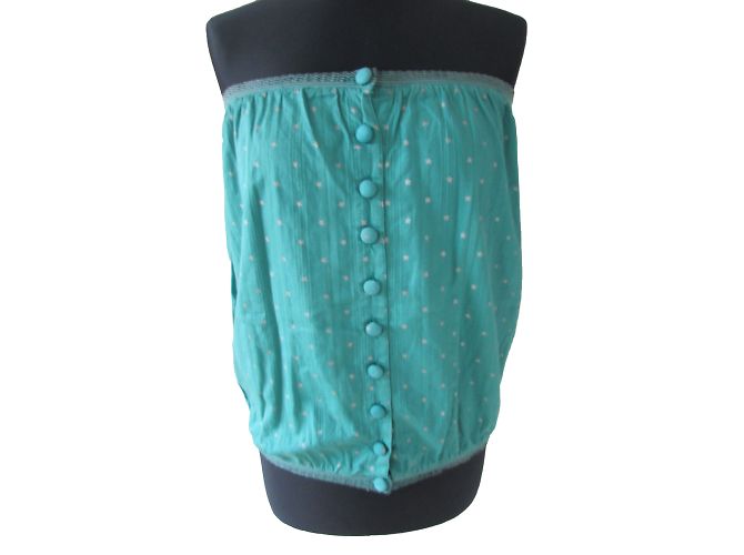Bustier American Retro Verde de Algodón