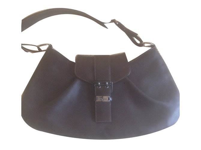 Christian Dior Handbags Dark brown Leather  ref.61914