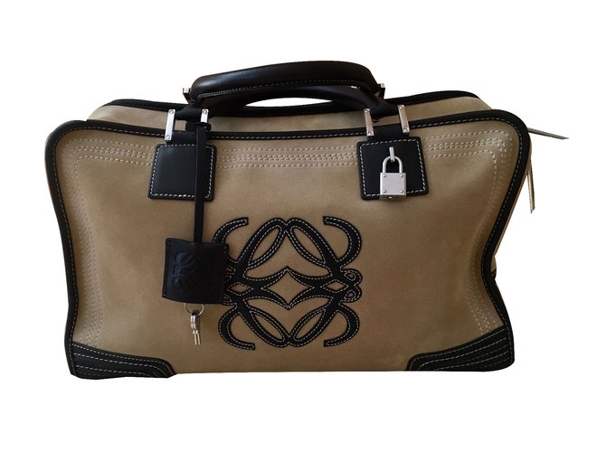 Loewe Amazona Bag Handbags Suede 