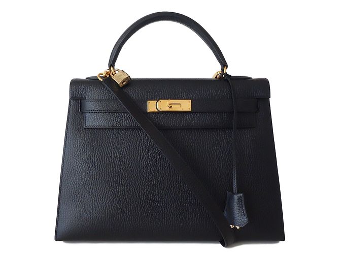 Hermès Hermes Kelly 32 Couro preto
