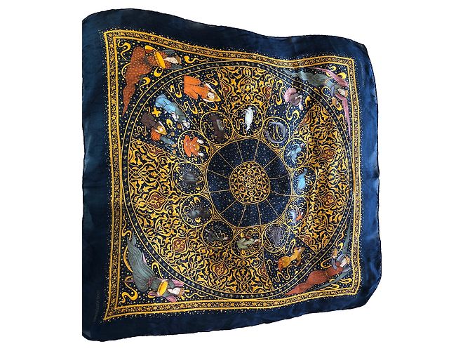 Louis Vuitton sciarpe Blu navy Seta