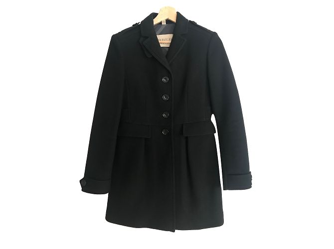 Abrigo Burberry Brit de lana negro