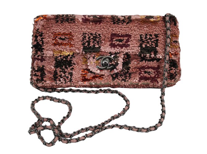 Chanel Handtaschen Pink Leder  ref.62115