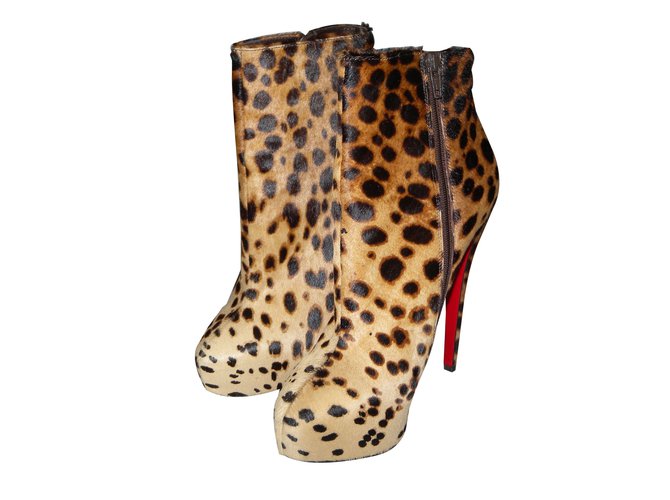 Christian Louboutin Miss Clichy Leopard print Leather  ref.62179