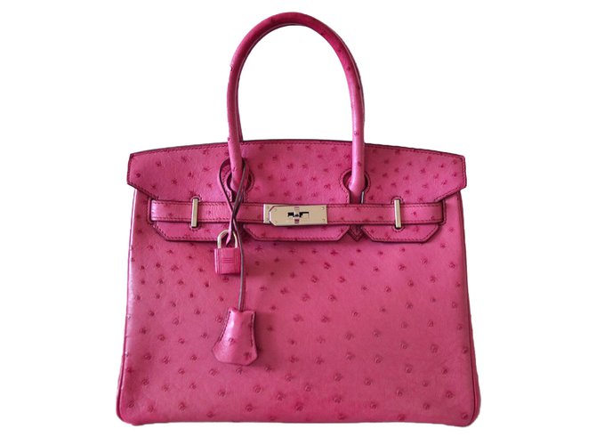 Hermès Birkin 30 Pink Exotisches Leder  ref.62198