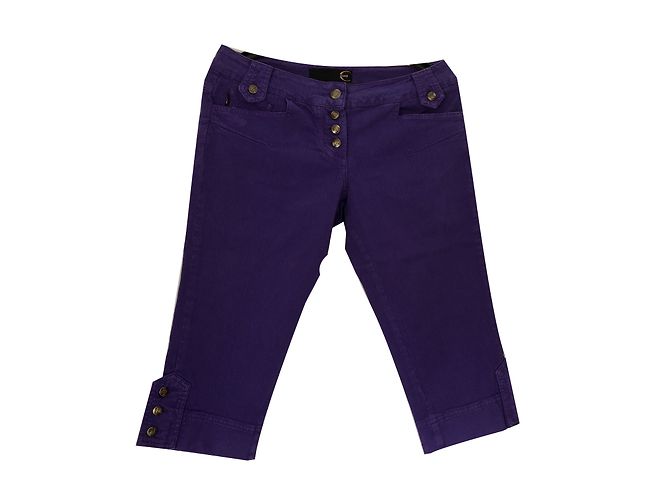 Calça jeans curta Just Cavalli roxa de algodão Tamanho 44 Roxo
