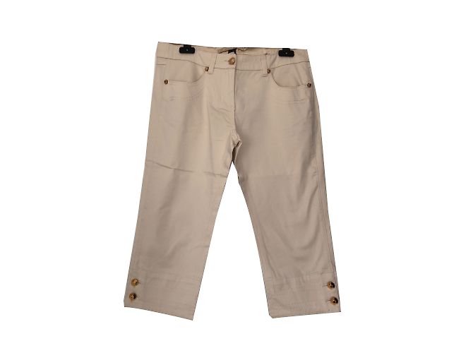 Short Roberto Cavalli en coton couleur eggshell Blanc cassé