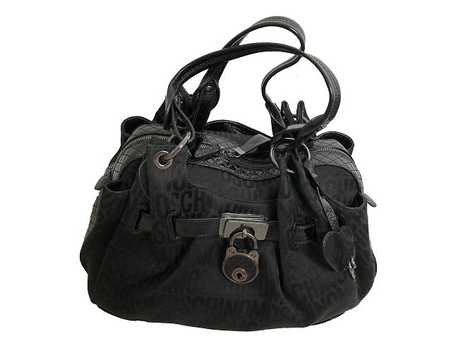 Borsa Love Moschino nera in tela Nero
