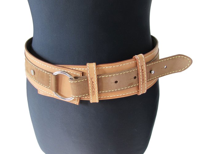 Lancel Belts Brown Caramel Leather  ref.62358