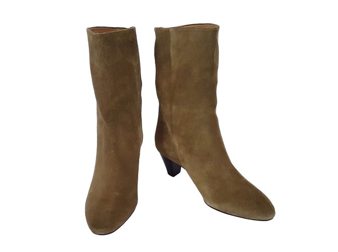 Isabel Marant Etoile DYNA ankle boots Light brown Suede  ref.62409