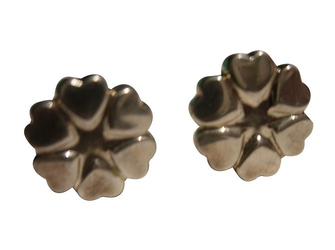 Tiffany & Co Krone der Herzen Ohrringe Silber