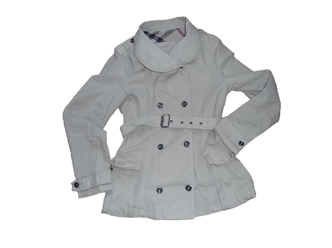 Burberry Girl Coats outerwear Beige Cotton  ref.62506