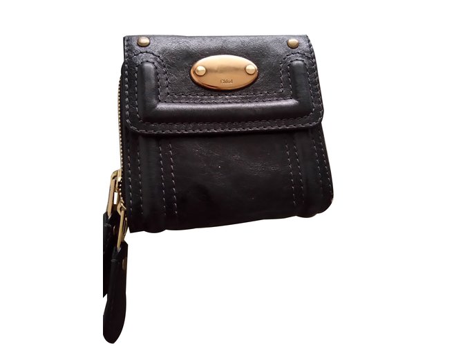 Chloé Wallets Black Leather  ref.62512