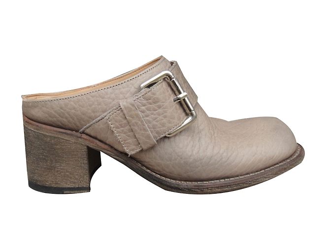 Sabots Free Lance en cuir beige 36