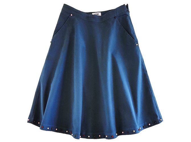 Moschino Skirts Blue Cotton  ref.62584