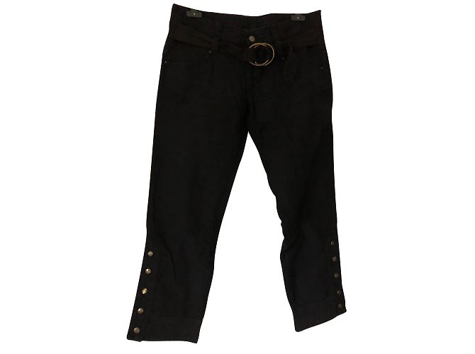 Pantaloni in velluto nero Just Cavalli