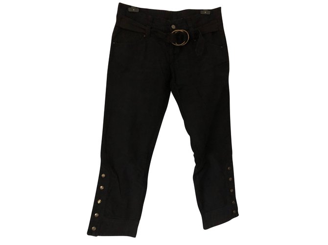 Just Cavalli Pants, leggings Black Cotton  ref.62592