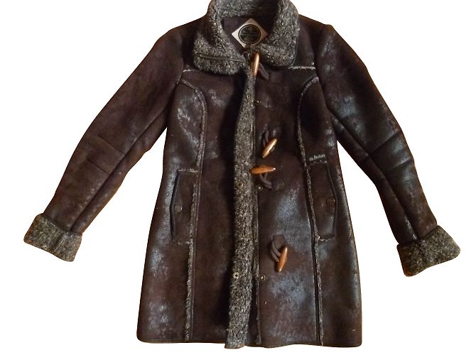 Autre Marque Abrigo skinny marrón DreiMaster Marrón oscuro