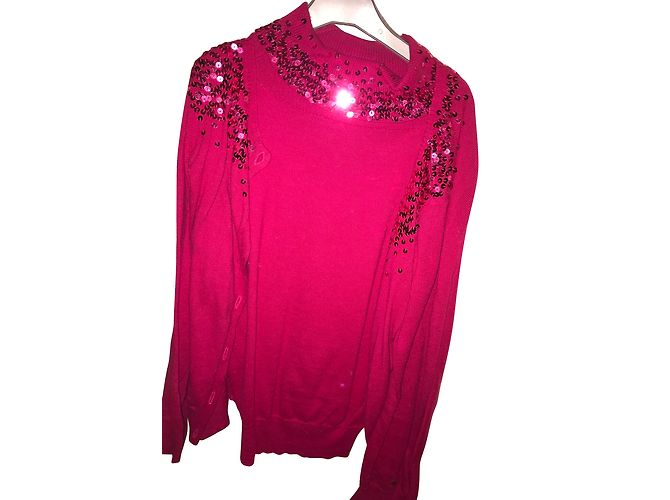 Autre Marque Ensemble Gilet et Col Roulé Manches Courtes Charbon 8 ans Rose