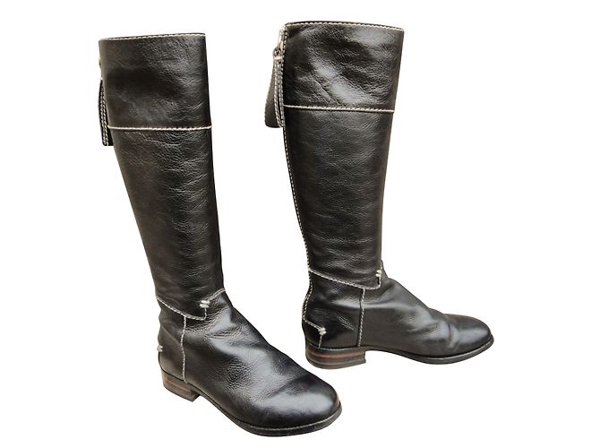 Botas Chloé de cuero negro