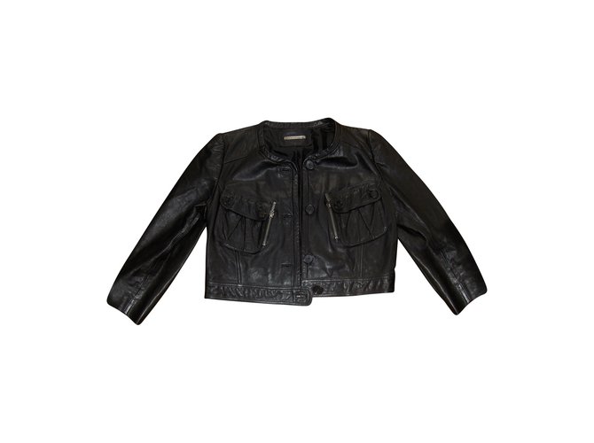 Barbara Bui Jackets Black Leather  ref.62657
