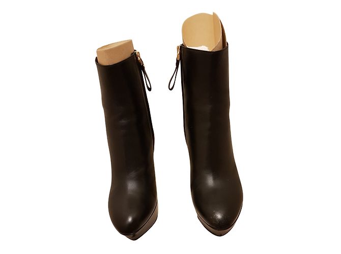 Botines Sergio Rossi de piel negra Negro