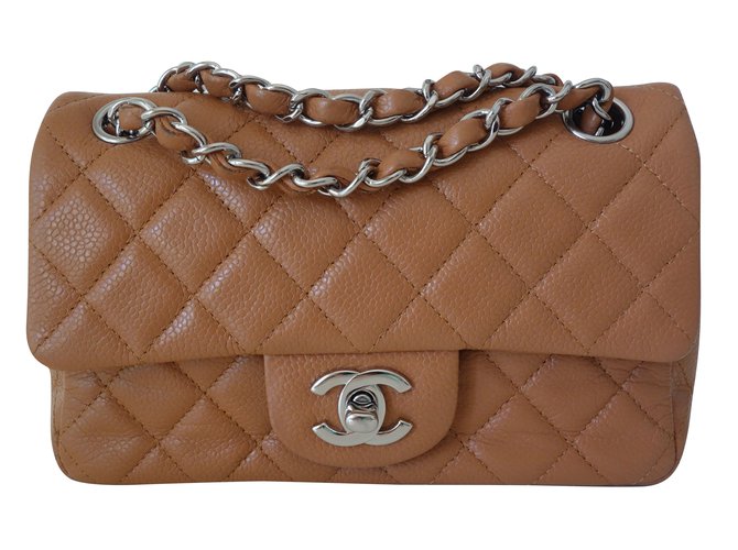 Timeless Chanel PM do ouro intemporal Caramelo Couro  ref.62709