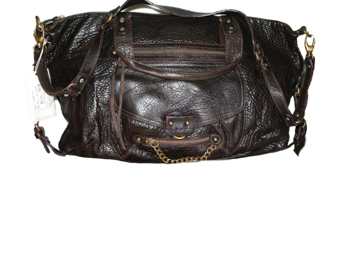 Abaco Handbags Chocolate Leather  ref.62727